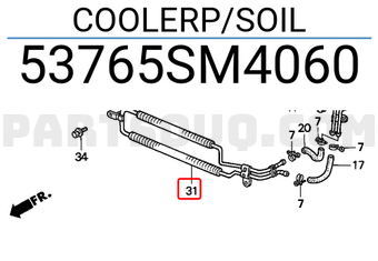 Honda 53765SM4060 COOLERP/SOIL