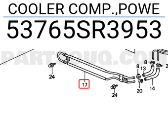 Honda 53765SR3953 COOLER COMP.,POWE