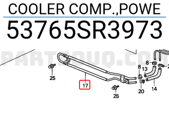 Honda 53765SR3973 COOLER COMP.,POWE
