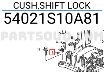 Honda 54021S10A81 CUSH,SHIFT LOCK