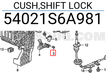 Honda 54021S6A981 CUSH,SHIFT LOCK