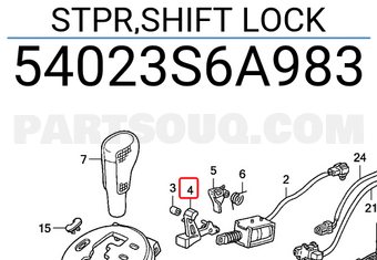 Honda 54023S6A983 STPR,SHIFT LOCK