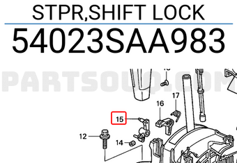 Honda 54023SAA983 STPR,SHIFT LOCK