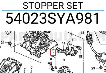 Honda 54023SYA981 STOPPER SET