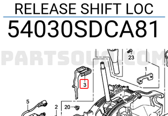 Honda 54030SDCA81 RELEASE SHIFT LOC