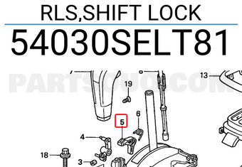 Honda 54030SELT81 RLS,SHIFT LOCK