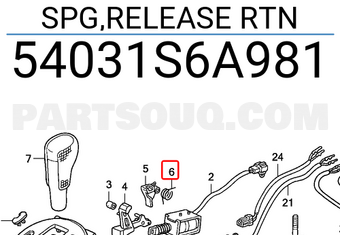 Honda 54031S6A981 SPG,RELEASE RTN