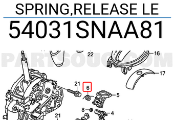 Honda 54031SNAA81 SPRING,RELEASE LE