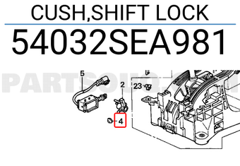 Honda 54032SEA981 CUSH,SHIFT LOCK