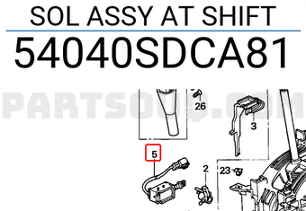 Honda 54040SDCA81 SOL ASSY AT SHIFT