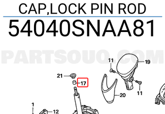 Honda 54040SNAA81 CAP,LOCK PIN ROD