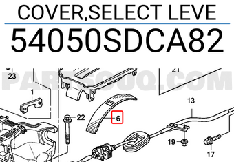 Honda 54050SDCA82 COVER,SELECT LEVE