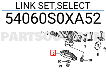 Honda 54060S0XA52 LINK SET,SELECT