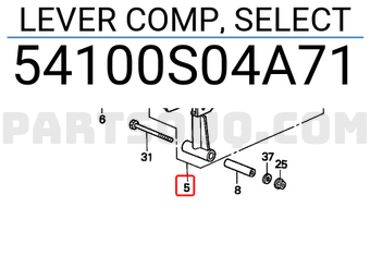 Honda 54100S04A71 LEVER COMP, SELECT