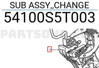 Honda 54100S5T003 SUB ASSY,,CHANGE