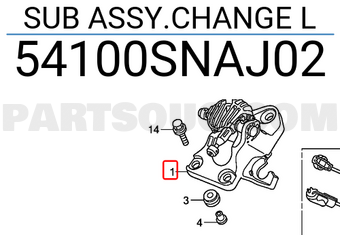 Honda 54100SNAJ02 SUB ASSY.CHANGE L