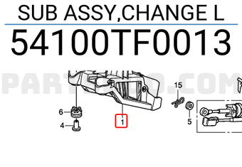 Honda 54100TF0013 SUB ASSY,CHANGE L