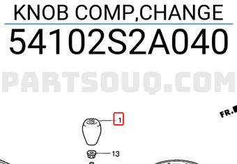 Honda 54102S2A040 KNOB COMP,CHANGE