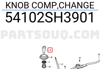 Honda 54102SH3901 KNOB COMP,CHANGE