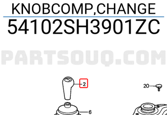 Honda 54102SH3901ZC KNOBCOMP,CHANGE