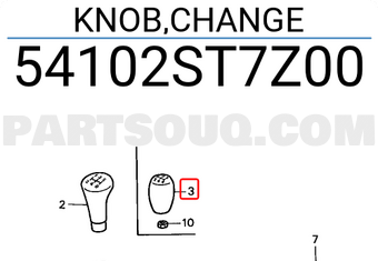 Honda 54102ST7Z00 KNOB,CHANGE