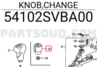 Honda 54102SVBA00 KNOB,CHANGE