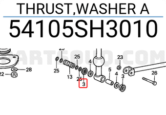 Honda 54105SH3010 THRUST,WASHER A