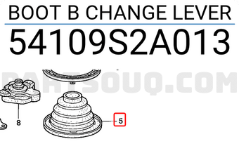 Honda 54109S2A013 BOOT B CHANGE LEVER