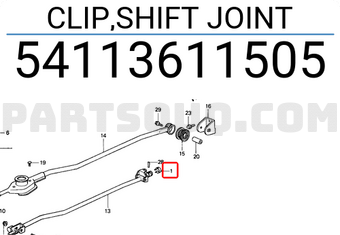 Honda 54113611505 CLIP,SHIFT JOINT