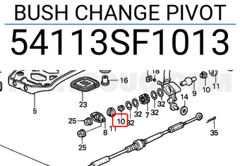 Honda 54113SF1013 BUSH CHANGE PIVOT