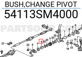 Honda 54113SM4000 BUSH,CHANGE PIVOT