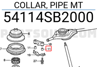 Honda 54114SB2000 COLLAR, PIPE MT