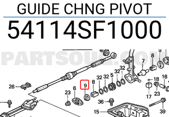 Honda 54114SF1000 GUIDE CHNG PIVOT