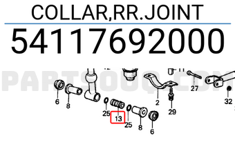 Honda 54117692000 COLLAR,RR.JOINT