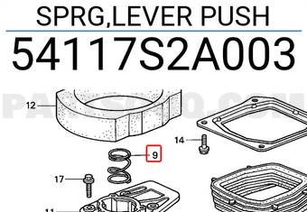 Honda 54117S2A003 SPRG,LEVER PUSH