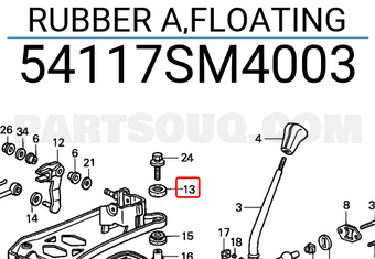 Honda 54117SM4003 RUBBER A,FLOATING