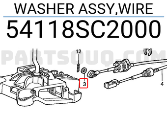 Honda 54118SC2000 WASHER ASSY,WIRE