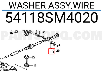 Honda 54118SM4020 WASHER ASSY,WIRE