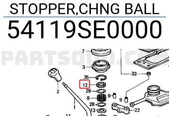 Honda 54119SE0000 STOPPER,CHNG BALL