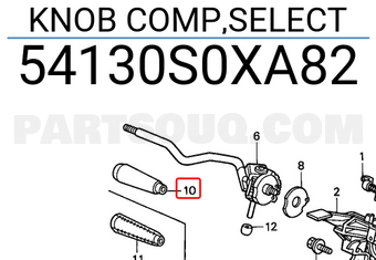 Honda 54130S0XA82 KNOB COMP,SELECT