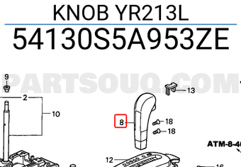 Honda 54130S5A953ZE KNOB YR213L