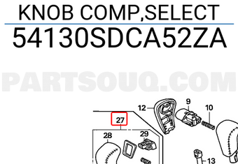 Honda 54130SDCA52ZA KNOB COMP,SELECT
