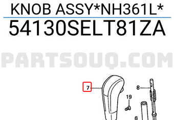 Honda 54130SELT81ZA KNOB ASSY*NH361L*