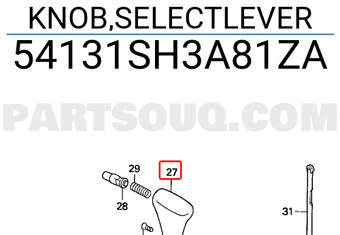 Honda 54131SH3A81ZA KNOB,SELECTLEVER
