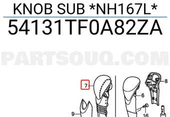 Honda 54131TF0A82ZA KNOB SUB *NH167L*
