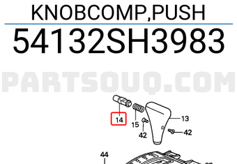 Honda 54132SH3983 KNOBCOMP,PUSH