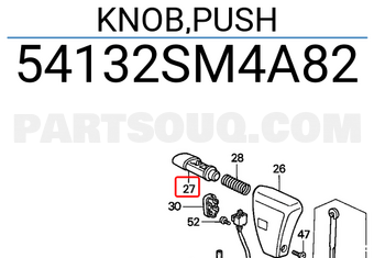 Honda 54132SM4A82 KNOB,PUSH
