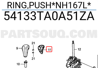 Honda 54133TA0A51ZA RING,PUSH*NH167L*