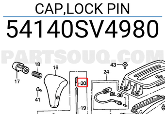 Honda 54140SV4980 CAP,LOCK PIN