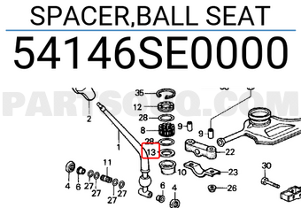 Honda 54146SE0000 SPACER,BALL SEAT